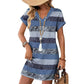 Dames Zomer Casual V-hals T-shirt Jurk