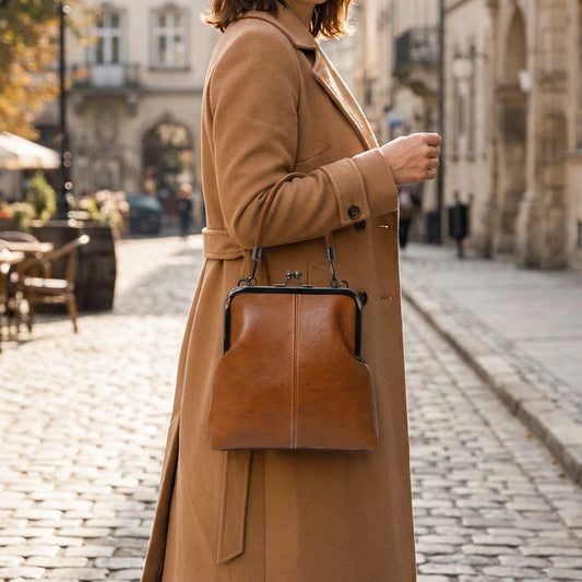 👜 Vintage Kiss Lock Crossbody Tas – Elegant & Tijdloos Design ✨