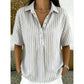 👚 Dames Gestreepte Blouse met Korte Mouwen – Casual & Tijdloos ✨