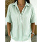 👚 Dames Gestreepte Blouse met Korte Mouwen – Casual & Tijdloos ✨