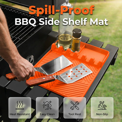 🍖 Siliconen BBQ-Mat – Houd Je Zijtafel Schoon en Beschermd ✨