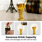 🍻 Ornate Embossed Bierglas – Perfect voor Koude Dranken & Gezellige Avonden ✨