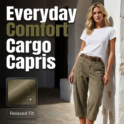 👖 60% KORTING! Dames Casual Capri Broek – Comfortabele Pasvorm & Handige Opbergzakken 🌿