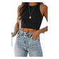 Dames sexy mouwloze racerback tanktops halter crop tops