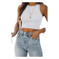 Dames sexy mouwloze racerback tanktops halter crop tops