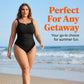 💙 Plus Size Badpak met Buikcorrectie – Ondersteunend, Flatterend & Comfortabel ✨