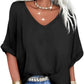 Casual Ruimvallende Top Met V-Hals – Luchtig & Comfortabel