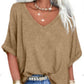 Casual Ruimvallende Top Met V-Hals – Luchtig & Comfortabel