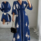🔥 50K+ VERKOCHT 💙 V-hals Maxi Jurk – Elegante Zomerstijl ✨