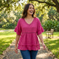🌸 Elegante Dames Blouse met V-hals & Ruchemouwen – Luchtig, Comfortabel en Flatterend ✨
