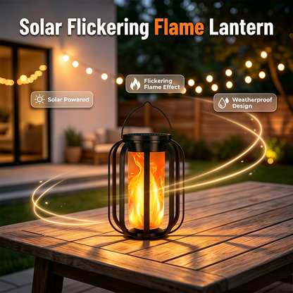 🔥 50% KORTING 🔥 Zonne-energie Vlamlantaarn – Realistisch Flikkerend Vuurlicht, Waterdicht & Automatisch