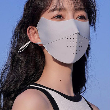 UPF50+ Ice Silk Zonnescherm gezichtsmasker met ventilatie