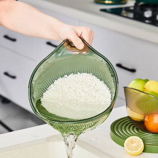 🥗 Multifunctionele Zeefschaal – Wassen, Gieten & Serveren in Één Keukenhulp 🍇