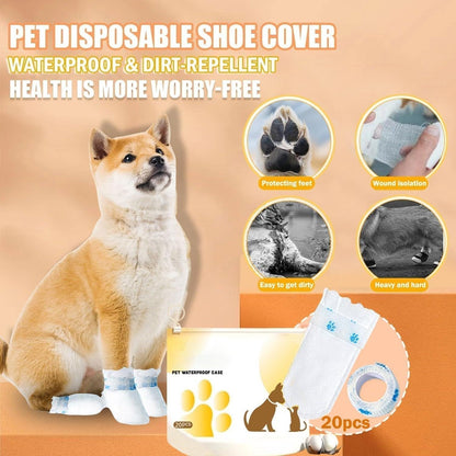 🐾 20 Stuks Waterafstotende Pootbeschermers voor Huisdieren | Beschermende Pootjeshoesjes voor Honden & Katten | Handig voor Buiten