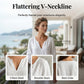 Geweven Jurk Met Ruches & V-Hals – Vrouwelijk & Tijdloos💞Licht, luchtig & perfect voor elke zomerdag