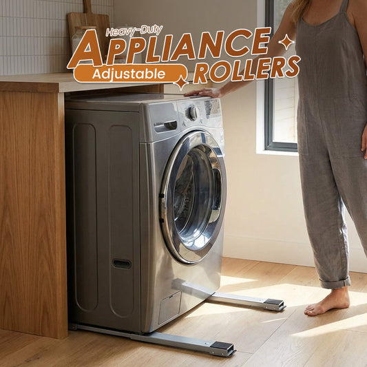 🛠️ Verstelbare Meubelverplaatser met Wielen – Verrijdbare Standaard voor Wasmachine, Koelkast & Meubels | Met Rem & Zware Draagkracht 🏠
