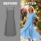 👗 Elegante Midi Jurk – Comfortabele Mixstof & Moderne Asymmetrische Pasvorm