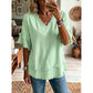 🌸 Elegante Dames Top met V-hals – Luchtige Stof & Comfortabele Losse Pasvorm ✨