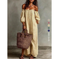 👗 Off-Shoulder Maxi Jurk – Elegant & Comfortabel Zomerstijl ✨