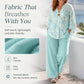 ✈️ Comfortabele Zomer Set Voor Dames – Luchtige Print Top Met Wijde Broek Voor Vakantie En Dagelijks Gebruik