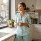 ✈️ Comfortabele Zomer Set Voor Dames – Luchtige Print Top Met Wijde Broek Voor Vakantie En Dagelijks Gebruik