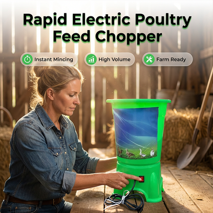 🌽 Elektrische Voerversnipperaar – Snel & Efficiënt voor Pluimveevoer 🐔
