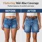👖 Bermuda Denimshort voor Dames – Comfortabele Pasvorm & Praktische Zakken ☀️