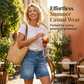 👖 Bermuda Denimshort voor Dames – Comfortabele Pasvorm & Praktische Zakken ☀️