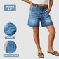 👖 Bermuda Denimshort voor Dames – Comfortabele Pasvorm & Praktische Zakken ☀️