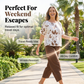 🌸 Dames T-Shirt Set met Print – Comfortabel, Casual & Makkelijk te Combineren 👕