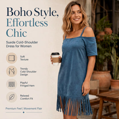 ✨ Elegante Damesjurk met Open Schouders – Luchtig Design voor Vakantie & Dagelijks Gebruik 👗