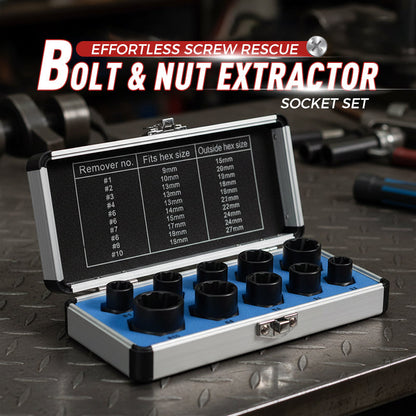 ⏳ 50% KORTING! ⏰ Set met schroef- en moerentrekkers – Chroom-vanadiumstaal & omgekeerde spiraalgroeven voor het eenvoudig verwijderen van beschadigde bevestigingsmiddelen 🛠️✨