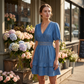 🌸 Elegante Damesjurk met V-hals – Luchtig, Vrouwelijk & Perfect voor Zomerse Dagen ✨