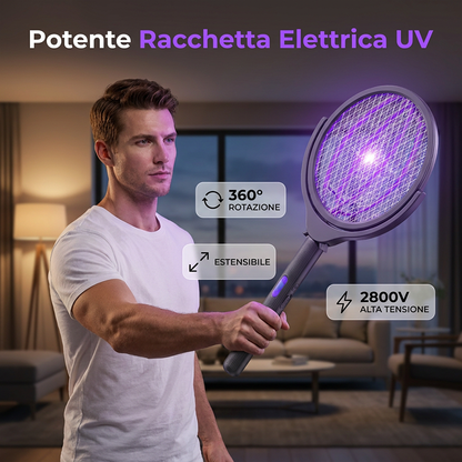 ⚡ Uitschuifbaar Elektrisch Insectenracket – UV-Licht & USB-Oplaadbaar 🦟