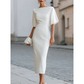 🌸👗 Nieuwe Collectie 2026 – Elegante Getailleerde Midi Jurk Met Flatterende Pasvorm