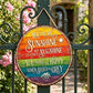 🌈 Vrolijk Regenboog Tuinbord – Kleurrijke Decoratie voor Tuin & Terras 🌿