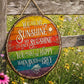 🌈 Vrolijk Regenboog Tuinbord – Kleurrijke Decoratie voor Tuin & Terras 🌿
