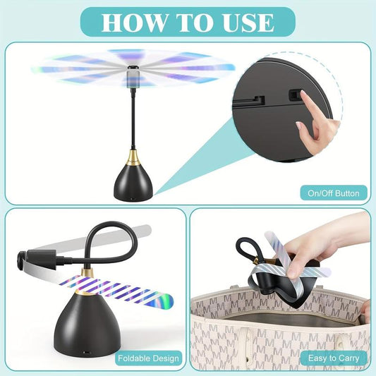 🌀 50% KORTING ✨ Slimme Vliegenverjager Ventilator – USB & Batterij | Stil, Draagbaar en Ideaal voor Keuken, Terras & Buiten 🏡