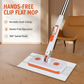 🧹 Handsfree Platte Mop met Clipsysteem – Schoonmaken Zonder Steeds te Bukken | Dun Ontwerp, Stevige Clip & Makkelijk in Gebruik ✨