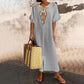 🔥 50K+ VERKOCHT | 50% KORTING – Boho Geborduurde Maxi Jurk Met Comfortabele Ruime Pasvorm