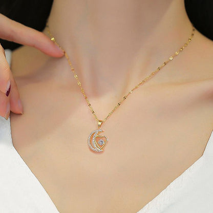 🌙Hot Sale 63% korting🌟Moon Heart Necklace✨️