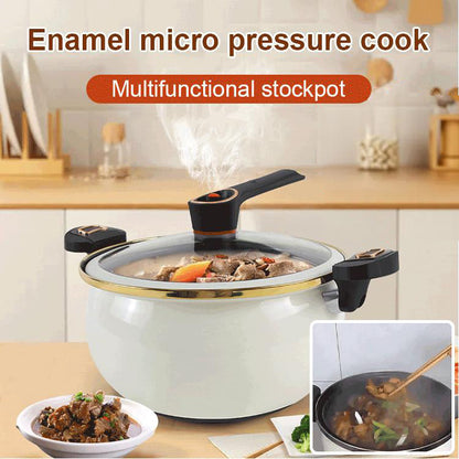 🔥 50% KORTING – Emaille Microdrukpan | Sneller En Makkelijker Koken Voor Heerlijke Gezinsmaaltijden