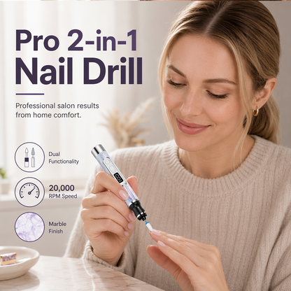 ✨ 2-in-1 Elektrische Nagelvijl – Professionele Nagelverzorging Thuis | Voor Natuurlijke Nagels & Mooie Afwerking 💅