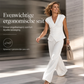 ✨ Elegante 2-Delige Dames Set – V-Hals Top Met Wijde Pijp Broek | Comfortabel & Stijlvol