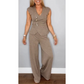 ✨ Elegante 2-Delige Dames Set – V-Hals Top Met Wijde Pijp Broek | Comfortabel & Stijlvol