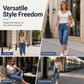 👖 Dames Capri Jeans Met Rechte Pijpen – Comfortabele Pasvorm & Tijdloze Stijl
