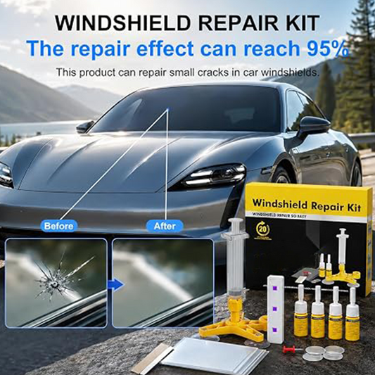 Reparatieset voor steenslag in autoruiten🚗 Autoruit Steenslag Reparatieset – Snel, Eenvoudig & Helpt Kleine Beschadigingen Minder Zichtbaar Te Maken ✨