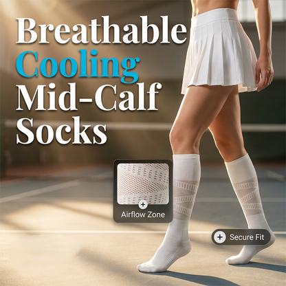 Moisture-Wicking Mid-Calf Socks for Sports