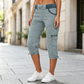 👖 Dames Cargo Capri Broek met Hoge Taille – Comfortabele Pasvorm, Praktische Zakken & Casual Stijl ✨