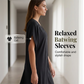 ☀️ Dames Zomerjurk met V-Hals & Vleermuismouwen – Luchtig, Comfortabel en Elegant Voor Elke Dag 👗